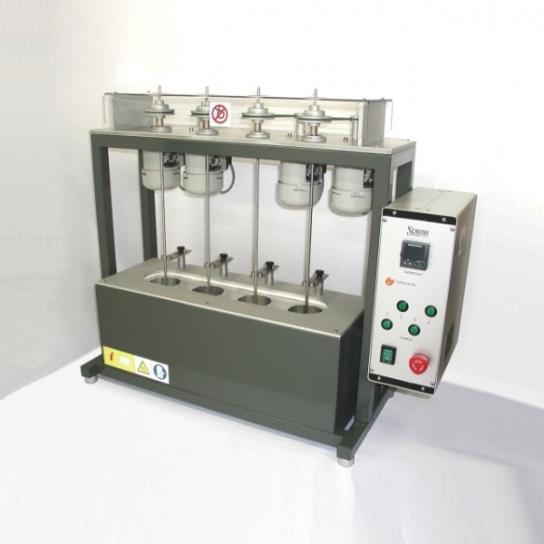 APPARATUS FOR THE DETERMINATION OF RUST PREVENTING CHARACTERISTICS OF INHIBITED MINERAL OIL IN THE PRESENCE OF WATER